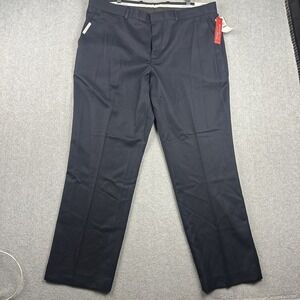 Perry Ellis Pants Mens 38x30 Blue Folio Flex Modern Dress Slacks Chino New $85